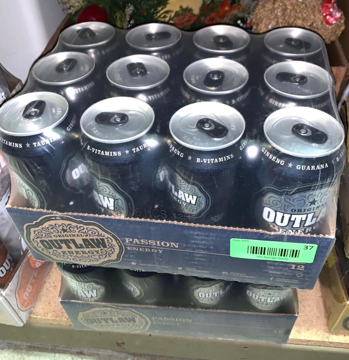 24 Cans of Passion Flavor Outlaw Energy Drinks
