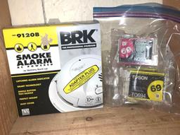 5 New Epson #69 Ink Cartridges and New BRK Smoke Alarm