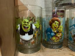 6 Skrek McDonald Glass Cups