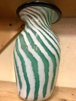 Blown Glass Vase- Very Heavy- Made by a local Artist