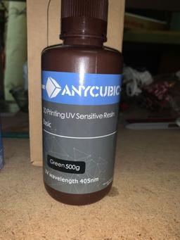 Unused 3d Printing Resin Anycubic Green 500g