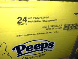 22 Trays -3ct peeps Sugar Free peeps and 24 tray - 4ct Pink peeps - In date