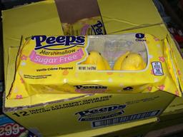 22 Trays -3ct peeps Sugar Free peeps and 24 tray - 4ct Pink peeps - In date