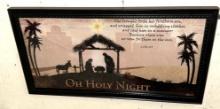 Framed "Oh Holy Night" Religious Print