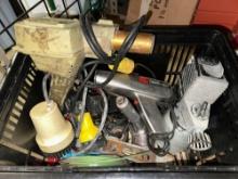 Crate of Tools- Timing Light, Heat Gun, Paint Sprayer and more