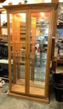Lighted Curio Cabinet/ Hutch with Ten Glass Shelves 78" x 34"