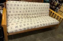 Wood Frame Futon With Mattress- In good condition