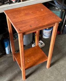 Small Wood Side Table 28" T x 15" W