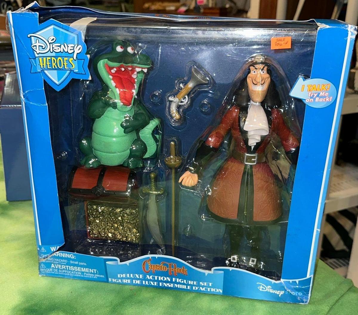 NIB Captain Hook Deluxe Action Figure set- New Old stock