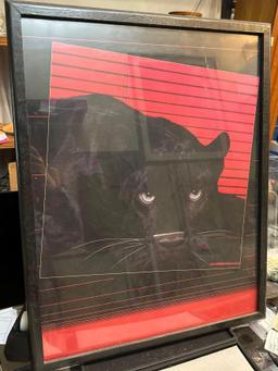 Framed Black Panther Print