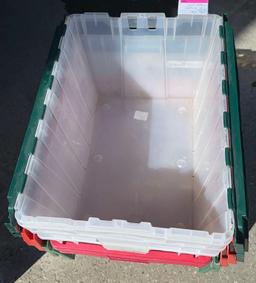 5 Flip Top Storage Bins 12 Gallon