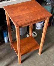 Small Wood Side Table 28" T x 15" W