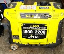 Ryobi RYI2200 1800-2200Watt Digital Inverter Generator- WORKS GREAT!