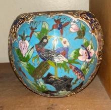 Antique Cloisonne Vase 4" Tall