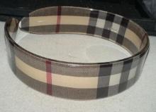 Genuine Vintage Burberry Nova Check Headband Hard Acrylic