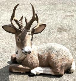 Cement Yard Art Deer with Antlers 16" Long