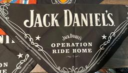 5 Biker Bandanas - 1 is Harley Davidson and 2 Jack Daniels