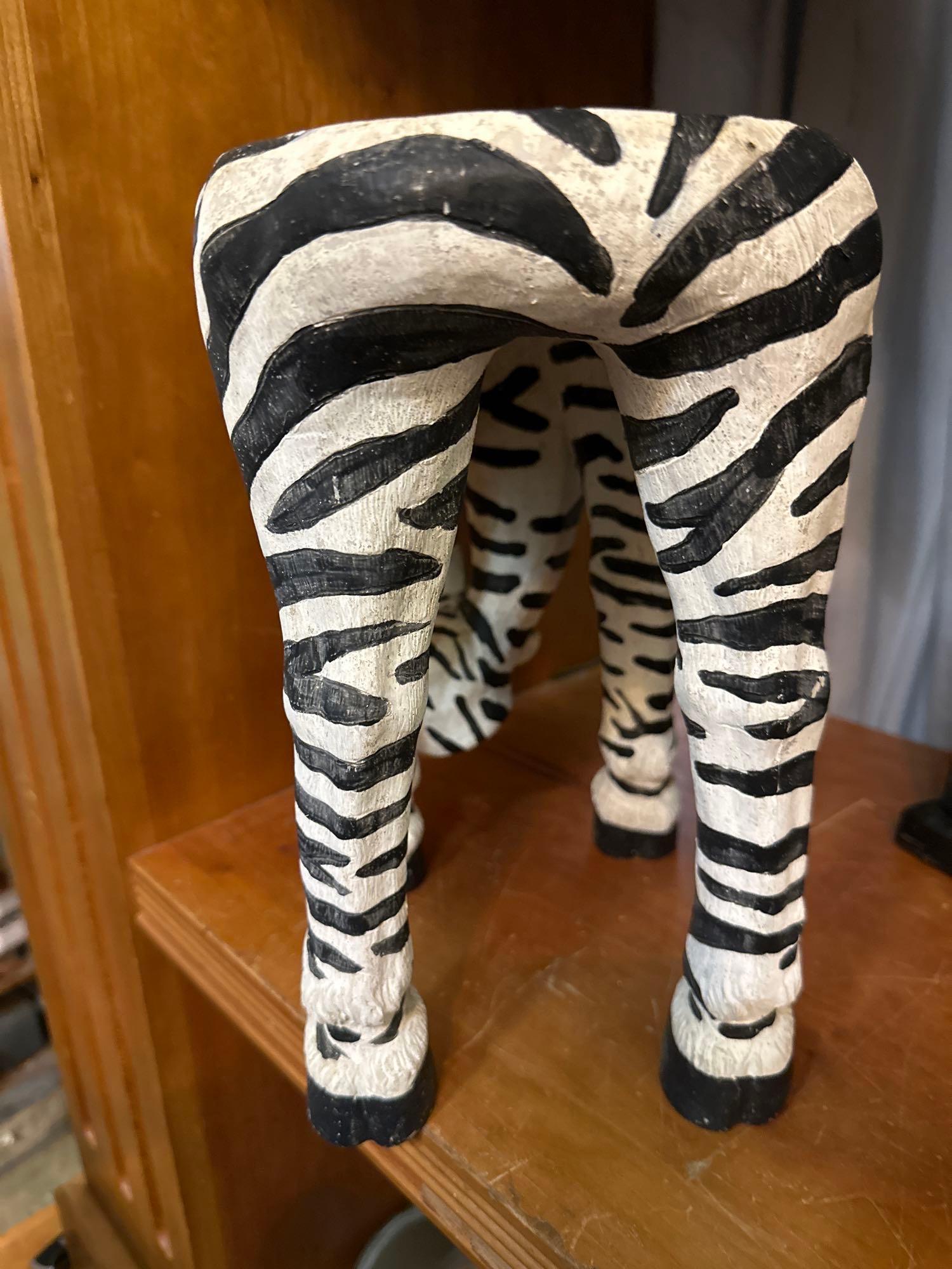 Zebra Plant Stand or small Table 10" tall