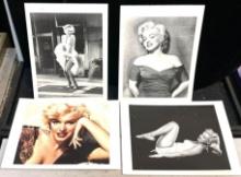 4 Famous Photographs of Marilyn Monroe on post cards