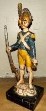 Model of Italian Military Guard from the 18th Century- 8" Tall