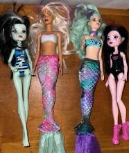 Monster High and Mermaid Doll Lot