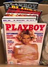 Box of Playboy Magazines from 1980's-90's- in good condition