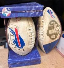 2 Commemorative Buffalo Bills Footballs