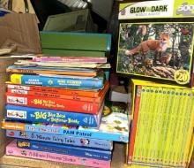 Box full of Kid Books- Disney, Dr. Seuss, First Readers etc