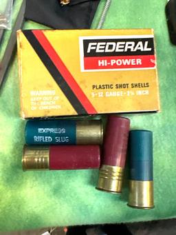 Military Googles, 12ga Shot gun shells, Gun Cleaning kit