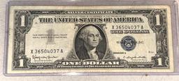 Two $1 Silver Certificates 1957B