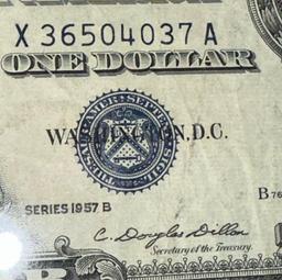 Two $1 Silver Certificates 1957B