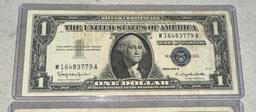 Two $1 Silver Certificates 1957B