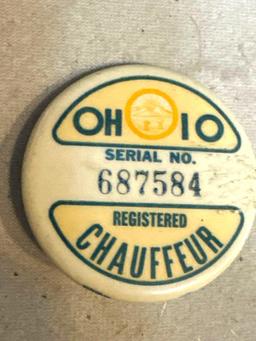 Vintage Chauffeur Badges, VTG Spanish American War Badge, VTG Philadelphia Transit token holder