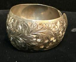 Engraved Sterling Silver Bracelet- Excellent Workmanship