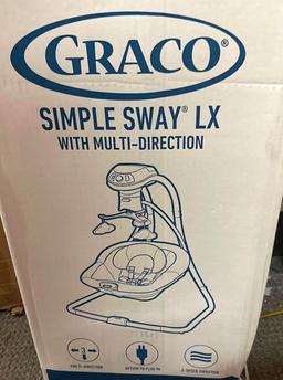 Graco Simple Sway LX w/ Multi- Direction, Vibration, 6 Swing Speeds & 15 Songs and Sounds