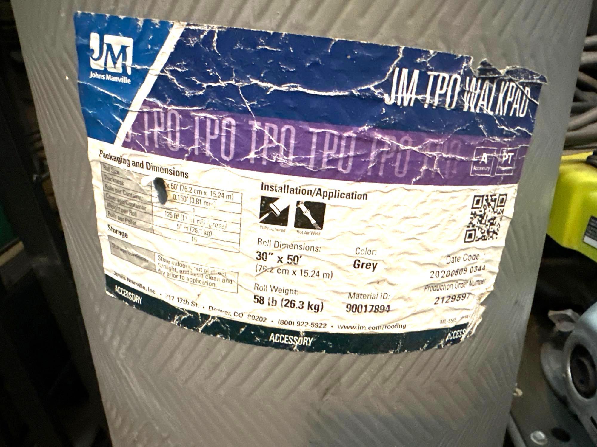 New Roll of JM TPO Walkpad 30" x 50'- Grey