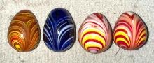 4 Millefiori Glass Eggs from the Island of Murano