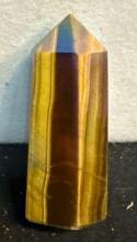 Scarce Obelisk Tower a Mixture of Tangerine Sun melon and Tigers eye Quartz