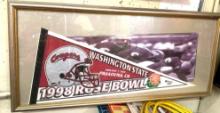 Framed 1998 Cougars Rose Bowl Pennant and photo