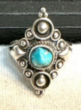 Sterling Silver and Turquoise Ring size 8