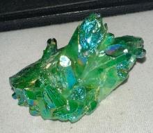 Scarce Angel Aura Quartz Crystal Green titanium coating