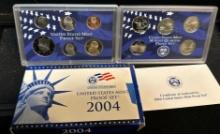 2 United States Mint Proof Sets- Quarters and Penny through dollar set
