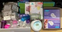 Breast Pump + Supplies, bottles, Nursing pads, Wipe Warmer and more