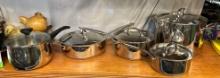 Stainless Steel Cookware (Most Pieces are Cuisinart) in like new condition