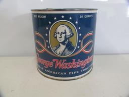 George Washington; pipe tobacco 14oz canister