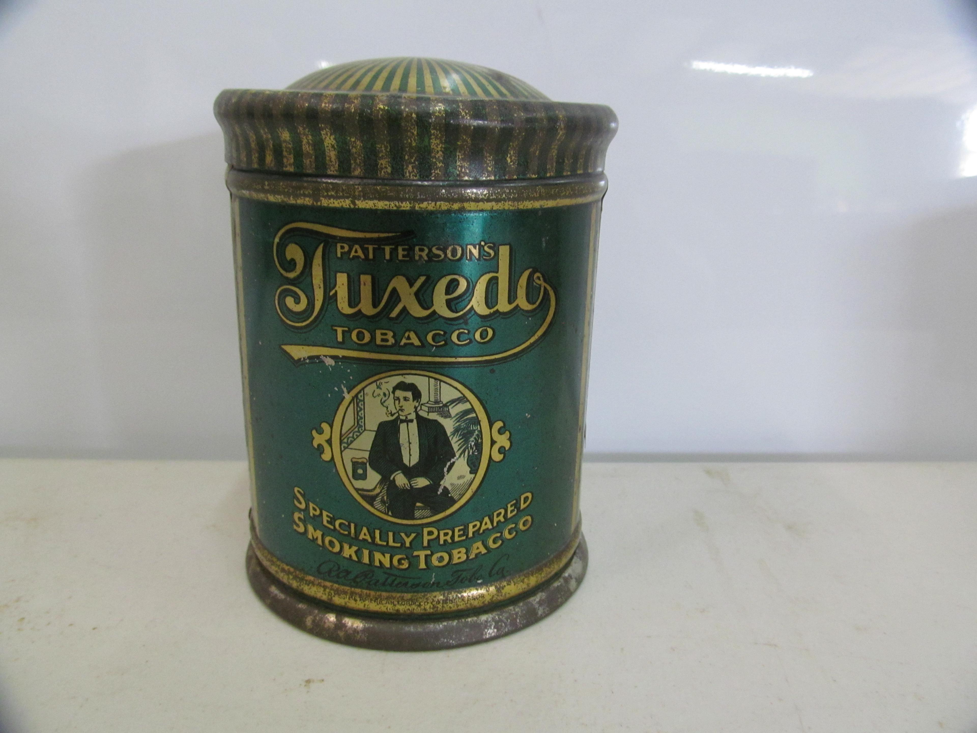 Pattersons Tuxedo; specially prepared smoking tobacco canister