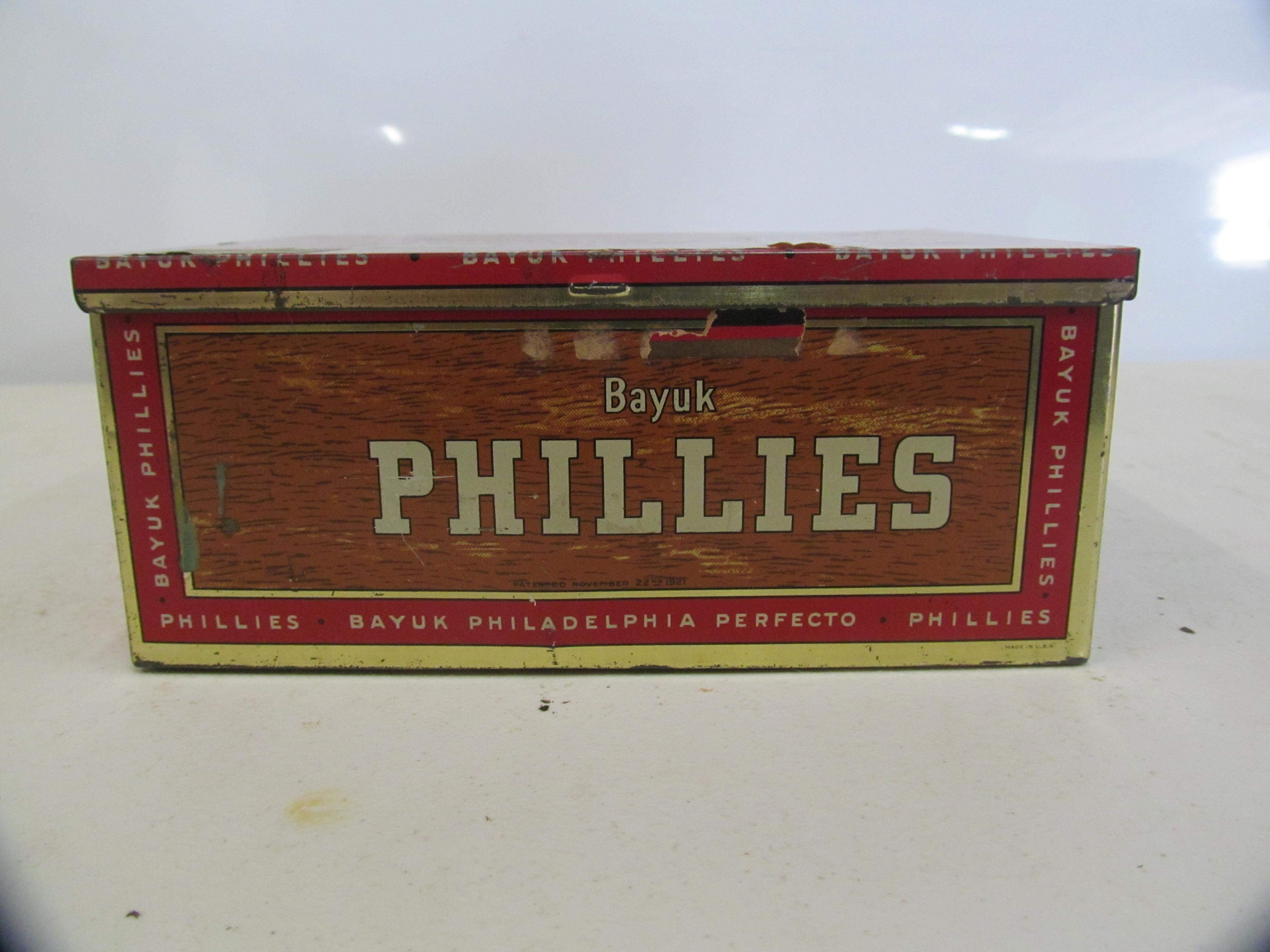 Phillies Bayuck;$.05 cigar box tin