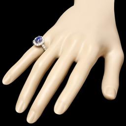 14k Gold 2.40ct Sapphire 1.00ct Diamond Ring