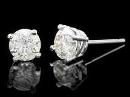 14k White Gold 1.70ct Diamond Earrings