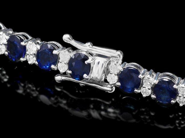 14k Gold 14ct Sapphire 1.80ct Diamond Bracelet